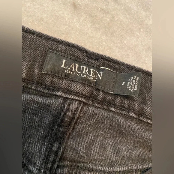 LRL Ralph Lauren Black Denim Women’s Medium Wash Jeans 5 Pocket Mid Rise Size 8 - Picture 12 of 13